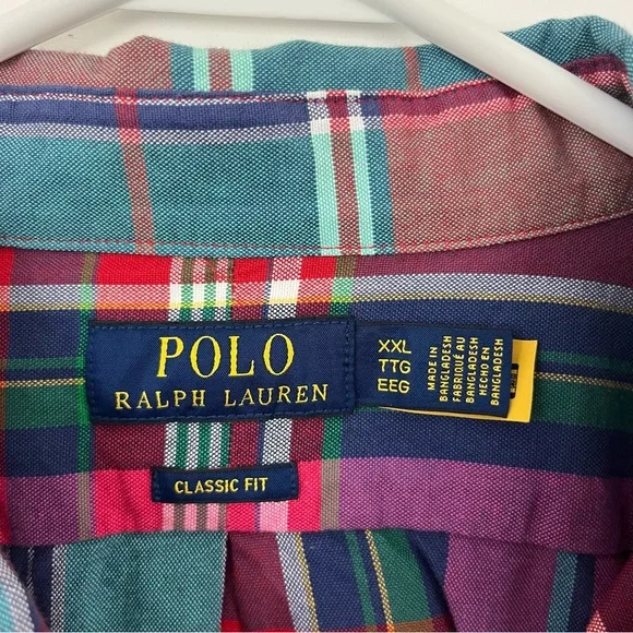 Polo Ralph Lauren Classic Fit Plaid Button Down Shirt Mens XXL Multicolor - Picture 2 of 5